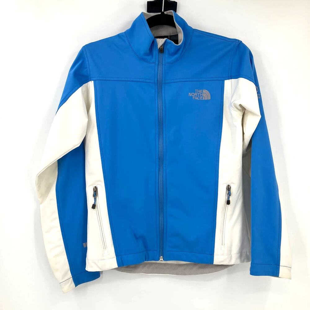 The North Face Flight Series Blue White Windstopper Full Zip Track Jacket Coat